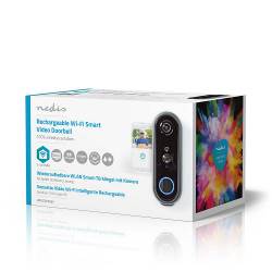 Nedis WIFICDP20GY SmartLife Videodeurbel | Batterij Gevoed | Android™ & iOS | Full HD 1080p | IP65 | Wi-Fi / 433 MHz ...