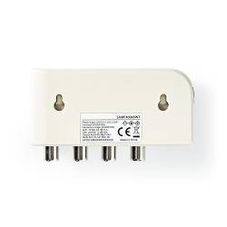 Nedis SAMP40045WT CATV-versterker | Max. 10 dB Versterking | 50 - 694 MHz | 4 Uitgangen | IEC
