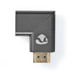 Nedis CVTB34903GY HDMI™-Adapter | HDMI Male / HDMI™ Connector | HDMI Female / HDMI™ Output | Verguld | Links Gehoekt ...
