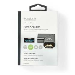 Nedis CVTB34903GY HDMI™-Adapter | HDMI Male / HDMI™ Connector | HDMI Female / HDMI™ Output | Verguld | Links Gehoekt ...
