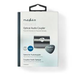 Nedis CATB25950GY Nedis® Koppelstuk Optische-Audiokabels | TosLink Female - TosLink Female | Aluminium | Grijs