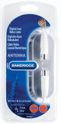 Bandridge BVL8807 Digitale Coax Kabel 100dB 7.5 m