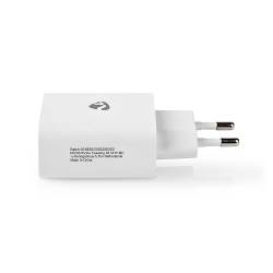 Nedis WCPD30W102WT Thuislader | 1,5 A / 2 A / 2,5 A / 3,0 A | Outputs: 1 | Poorttype: 1x USB-C™ | 15.0 / 27.0 / 30.0 ...