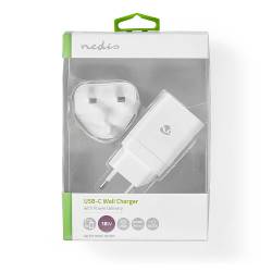 Nedis WCPD18WU102WT Thuislader | 1,5 A / 2 A / 3,0 A | Outputs: 1 | Poorttype: 1x USB-C™ | 18 W | Automatische Voltag...