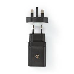 Nedis WCPD18WU102BK Thuislader | 1,5 A / 2 A / 3,0 A | Outputs: 1 | Poorttype: 1x USB-C™ | 18 W | Automatische voltag...