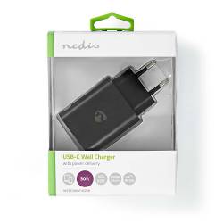 Nedis WCPD30W102BK Thuislader | 1,5 A / 2 A / 2,5 A / 3,0 A | Outputs: 1 | Poorttype: 1x USB-C™ | 15.0 / 27.0 / 30.0 ...