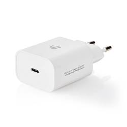 Nedis WCPD20W102WT Thuislader | 1,67 A / 2,22 A / 3,0 A | Outputs: 1 | Poorttype: 1x USB-C™ | 15 / 20 / 20 W | Automa...