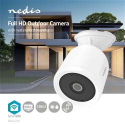 Nedis WIFICO50CWT SmartLife Camera voor Buiten | Wi-Fi | Full HD 1080p | IP65 | Cloud / MicroSD | 5,0 V DC | Nachtzic...