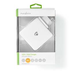 Nedis WCPD65W105WT Thuislader | 3,0 A / 3,25 A | Outputs: 1 | Poorttype: 1x USB-C™ | USB Type-C™ (Los) Kabel | 3.00 m...