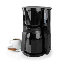 Nedis KACM250EBK Koffiezetapparaat | Maximale capaciteit: 1.0 l | 8 | Warmhoudfunctie | Klokfunctie | Zwart