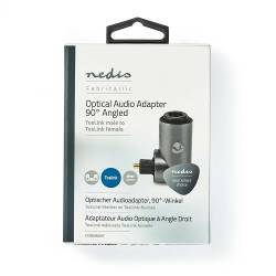 Nedis CATB25920GY Nedis® Optical Audio Adapter | TosLink Male - TosLink Female | 90° Angled | Aluminium
