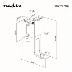 Nedis SPMT5721BK Speakerbeugel | Sonos® One SL™ / Sonos® One™ / Sonos® PLAY:1™ | Wand | 3 kg | Draaibaar / Kantelbaar...