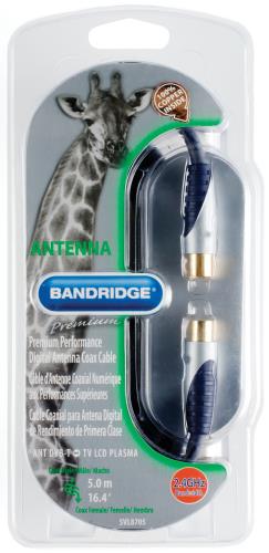 Bandridge SVL8705 Topkwaliteit Digitale Antenne Coaxkabel 5.0 m