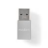 Nedis CCGB60925GY USB-Adapter | USB 3.2 Gen 1 | USB-A Male | USB Type-C™ Female | Vernikkeld | Recht | Metaal | Zwart...