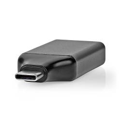 Nedis CCGP64350GY USB-Adapter | USB 3.2 Gen 1 | USB Type-C™ Male | DisplayPort Female | Vernikkeld | Recht | Aluminiu...
