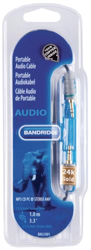 Bandridge BAL3301 Audiokabel voor draagbaar apparaat 1.0 m