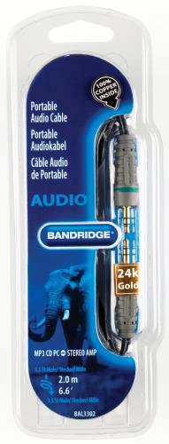 Bandridge BAL3302 Audiokabel voor draagbaar apparaat 2.0 m