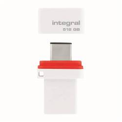 Integral INFD512GBFUSDUAL3.0-C Fusion Dual USB-C & USB 3.0 Flash Drive 512 GB