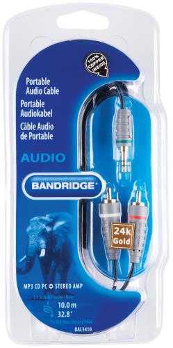 Bandridge BAL3410 Audiokabel voor draagbaar apparaat 10.0 m