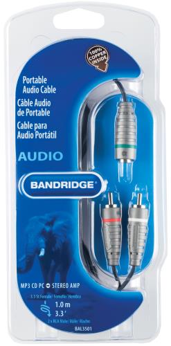 Bandridge BAL3501 Audiokabel voor draagbaar apparaat 1.0 m