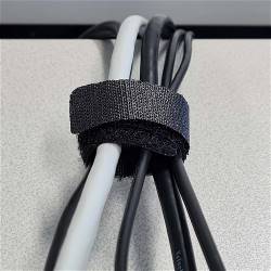 Nedis CMGC23016BK Kabelmanagement | Klittenband | Vergrendeld | 6 Stuks | Nylon | Zwart