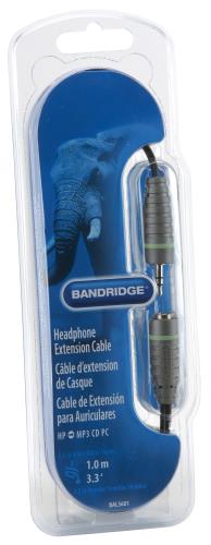 Bandridge BAL3601 Verlengkabel voor hoofdtelefoon 1.0 m