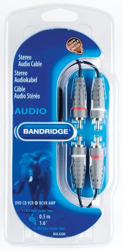 Bandridge BAL4200 Stereo-audiokabel 0.5 m