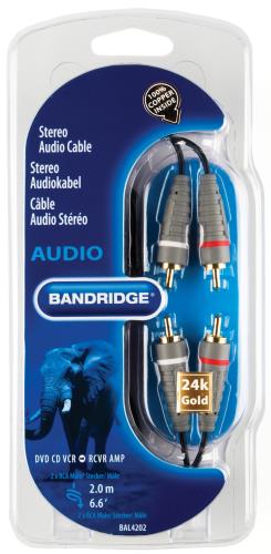 Bandridge BAL4202 Stereo-audiokabel 2.0 m