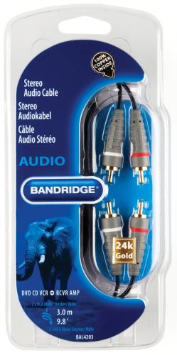 Bandridge BAL4203 Stereo-audiokabel 3.0 m