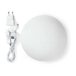 Nedis WIFILM10CWT SmartLife Stemmingslamp | Wi-Fi | Rond | 360 lm | Koel Wit / RGB / Warm Wit | 2700 - 6500 K | 5 W |...