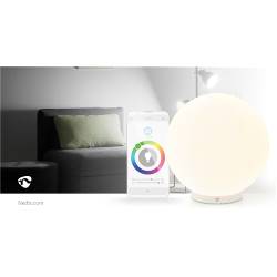 Nedis WIFILM10CWT SmartLife Stemmingslamp | Wi-Fi | Rond | 360 lm | Koel Wit / RGB / Warm Wit | 2700 - 6500 K | 5 W |...