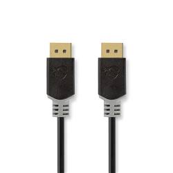Nedis CCBW37014AT10 DisplayPort-Kabel | DisplayPort Male | DisplayPort Male | 8K@60Hz | Verguld | 1.0 m | Rond | PVC ...