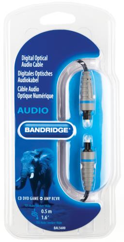 Bandridge BAL5600 Digitale optische audiokabel 0.5 m