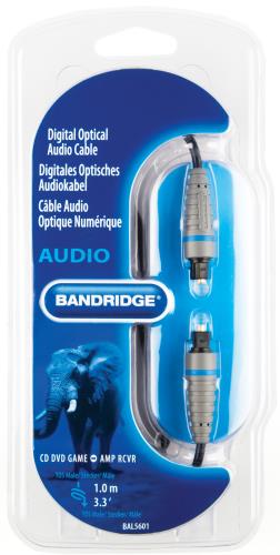 Bandridge BAL5601 Digitale optische audiokabel 1.0 m