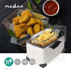 Nedis KADF301FSR Oil Fryers | Capaciteit: 3 l | 2200 W | 90 °C | 190 °C