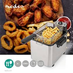 Nedis KADF401FSR Oil Fryers | Capaciteit: 4 l | 2200 W | 90 °C | 190 °C