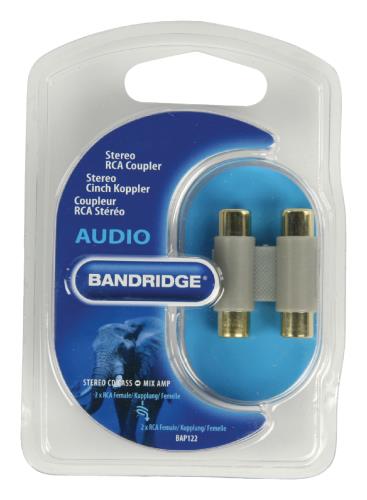 Bandridge BAP122 RCA-stereo-aansluiting