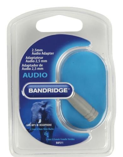 Bandridge BAP211 Audioadapter van 2,5 mm