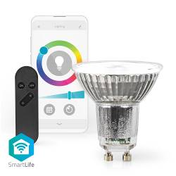 Nedis WIFILRC10GU10 SmartLife Multicolour Lamp | Wi-Fi | GU10 | 345 lm | 4.9 W | RGB + Instelbaar Wit | Android™ / IO...