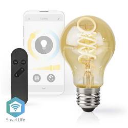 Nedis WIFILRT10A60 SmartLife LED Filamentlamp | Wi-Fi | E27 | 360 lm | 4.9 W | Warm to Cool White | Glas | Android™ /...