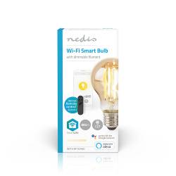 Nedis WIFILRF10A60 SmartLife LED Filamentlamp | Wi-Fi | E27 | 806 lm | 7 W | Warm Wit | Glas | Android™ / IOS | Peer