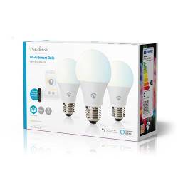 Nedis WIFILRW30E27 SmartLife LED Bulb | Wi-Fi | E27 | 806 lm | 9 W | Warm to Cool White | Energieklasse: F | Android™...