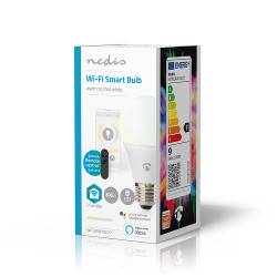 Nedis WIFILRW10E27 SmartLife LED Bulb | Wi-Fi | E27 | 806 lm | 9 W | Warm to Cool White | Energieklasse: F | Android™...
