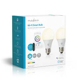 Nedis WIFILRC20E27 SmartLife Multicolour Lamp | Wi-Fi | E27 | 806 lm | 9 W | RGB + Instelbaar Wit | Android™ / IOS | ...