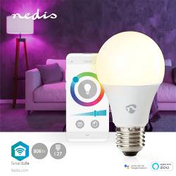 Nedis WIFILRC10E27 SmartLife Multicolour Lamp | Wi-Fi | E27 | 806 lm | 9 W | RGB + Instelbaar Wit | Android™ / IOS | ...
