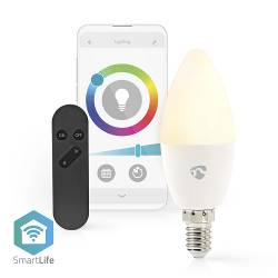Nedis WIFILRC10E14 SmartLife Multicolour Lamp | Wi-Fi | E14 | 470 lm | 4.9 W | RGB + Instelbaar Wit | Android™ / IOS ...