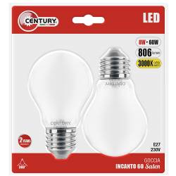 Century INSG3-082730BL2 LED Vintage Filament Lamp Bulb 8 W 810 lm 3000 K 2 pcs