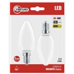 Century INSM1-041430BL2 LED-Lamp E14 4 W 470 lm 3000 K 2 stuks