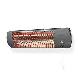 Nedis HTBA10GY Badkamer verwarming | 1200 W | Instelbare thermostaat | 2 Verwarmingsmodi | X4 | Grijs
