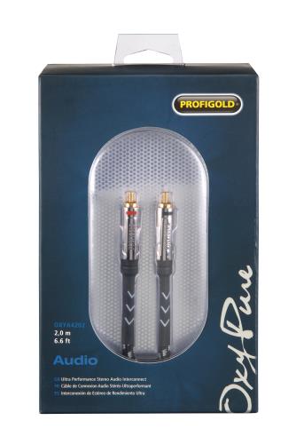 Profigold OXYA4202 Stereo-audiokabel 2x RCA male - male 2,00 m zwart